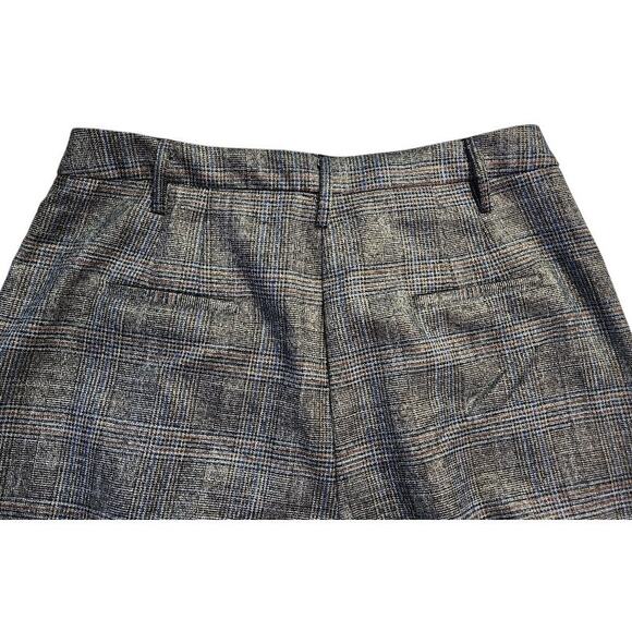 Jason Wu Wide Leg Plaid Single Pleat Metallic Thread Trouser Pants Women Size 8 - Picture 8 of 10